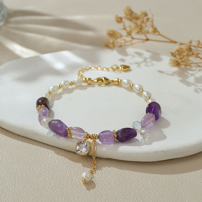 Natural Freshwater Pearl Bracelet Minimalist And Elegant Versatile Zircon Design