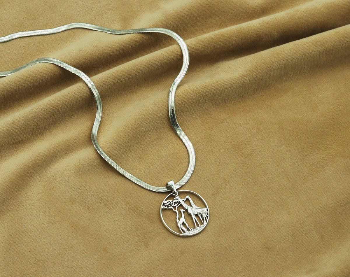 Herringbone chain necklace, M383N