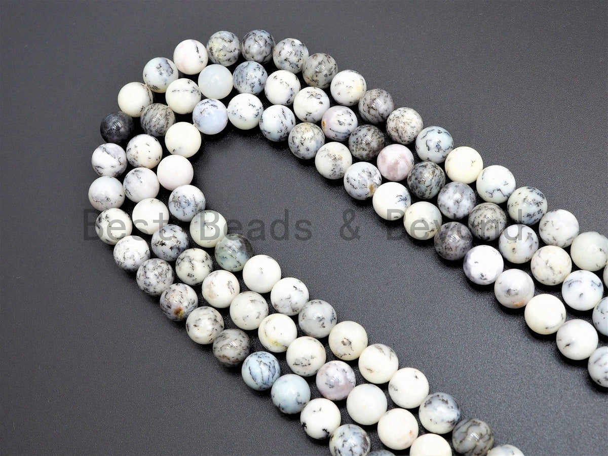 High Quality Dendrite Opal beads, 4mm/5mm/6mm/8mm/10mm/12mm Round Smooth Natural Opal beads, Natural Opal Beads, 15.5inch strand, SKU#U349