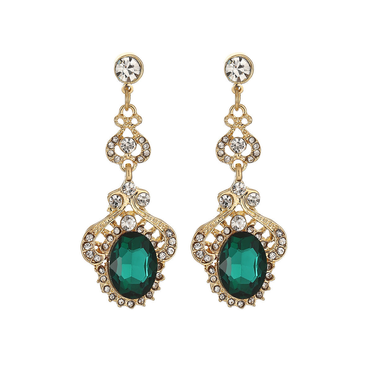 Creative Retro Waterdrop Tassel Long Earrings