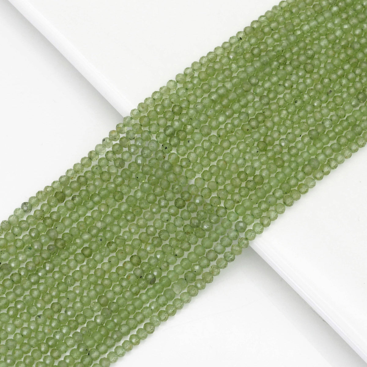 Genuine Peridot Faceted Rondelle Beads, Sku#U1683