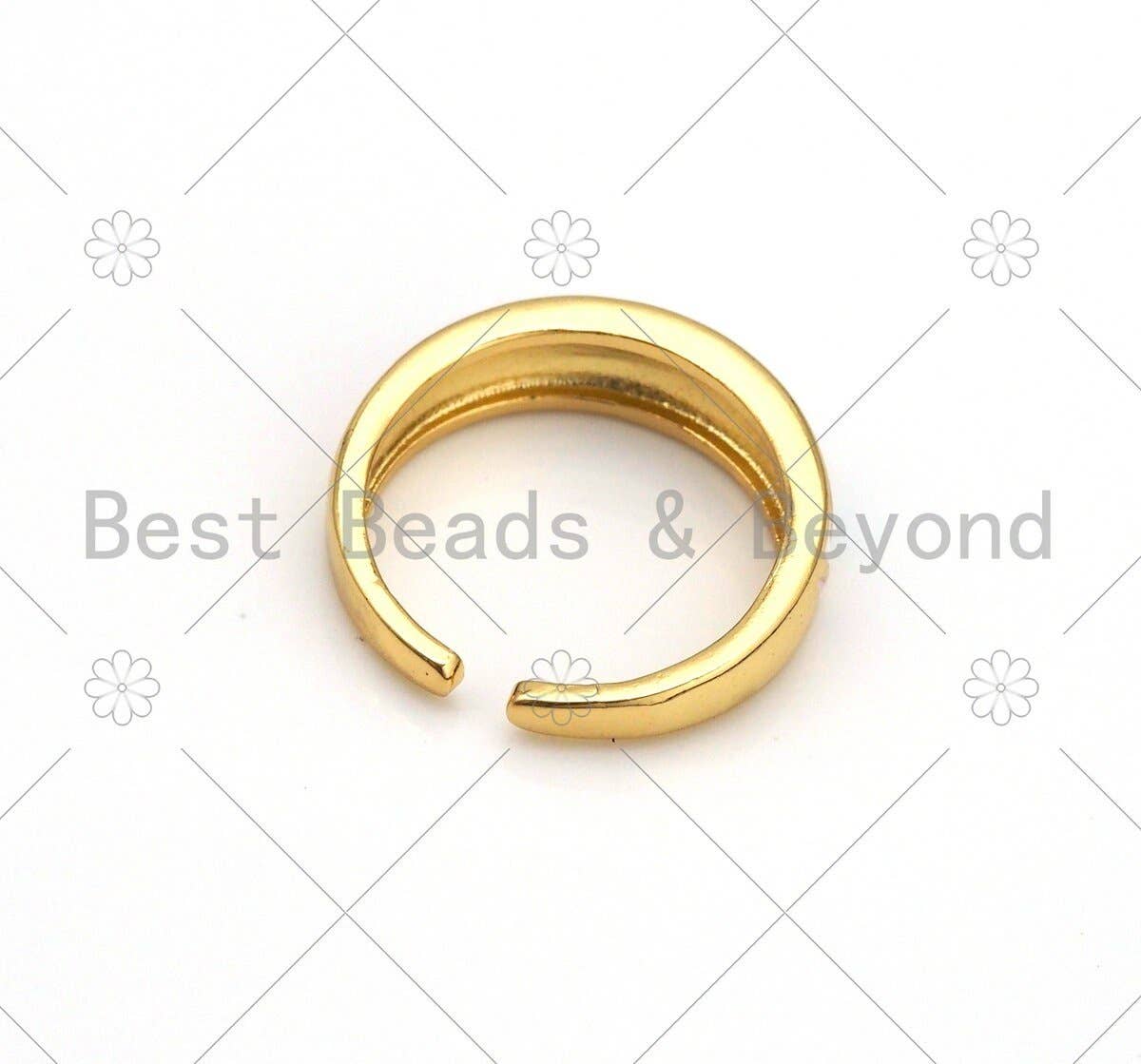 Colorful Triangle Enamel Adjustable Ring, Sku#C126
