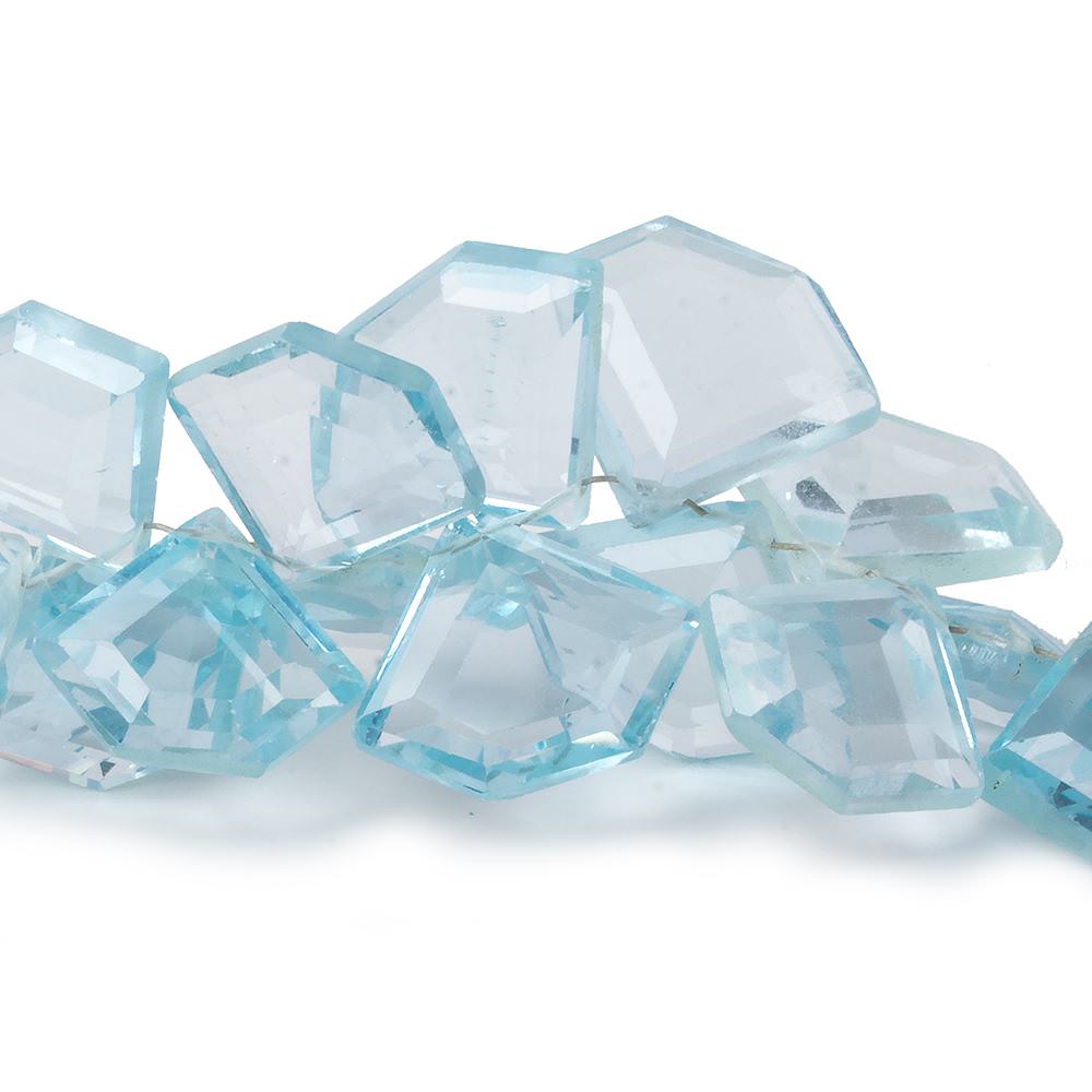 9x10-15x19mm Sky Blue Topaz Pentagonal Shape 8 inch 49 pieces