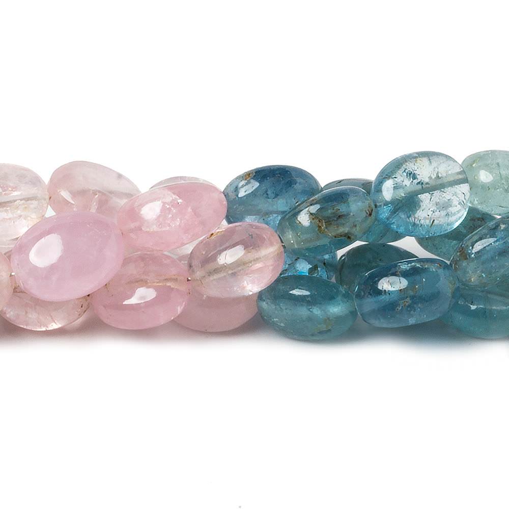 9x7-10x8mm Multi Beryl plain oval beads 16 inch 43 pieces