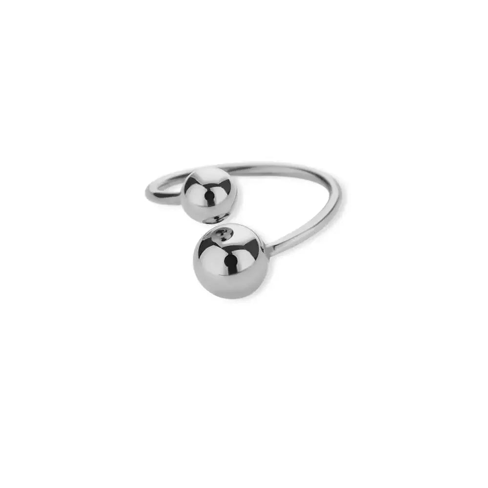 Stainless Steel Double Ball Adjustable Ring For Women Unisex Gold Color Trendy Finger Rings Decompression Jewelry Gifts Anillos