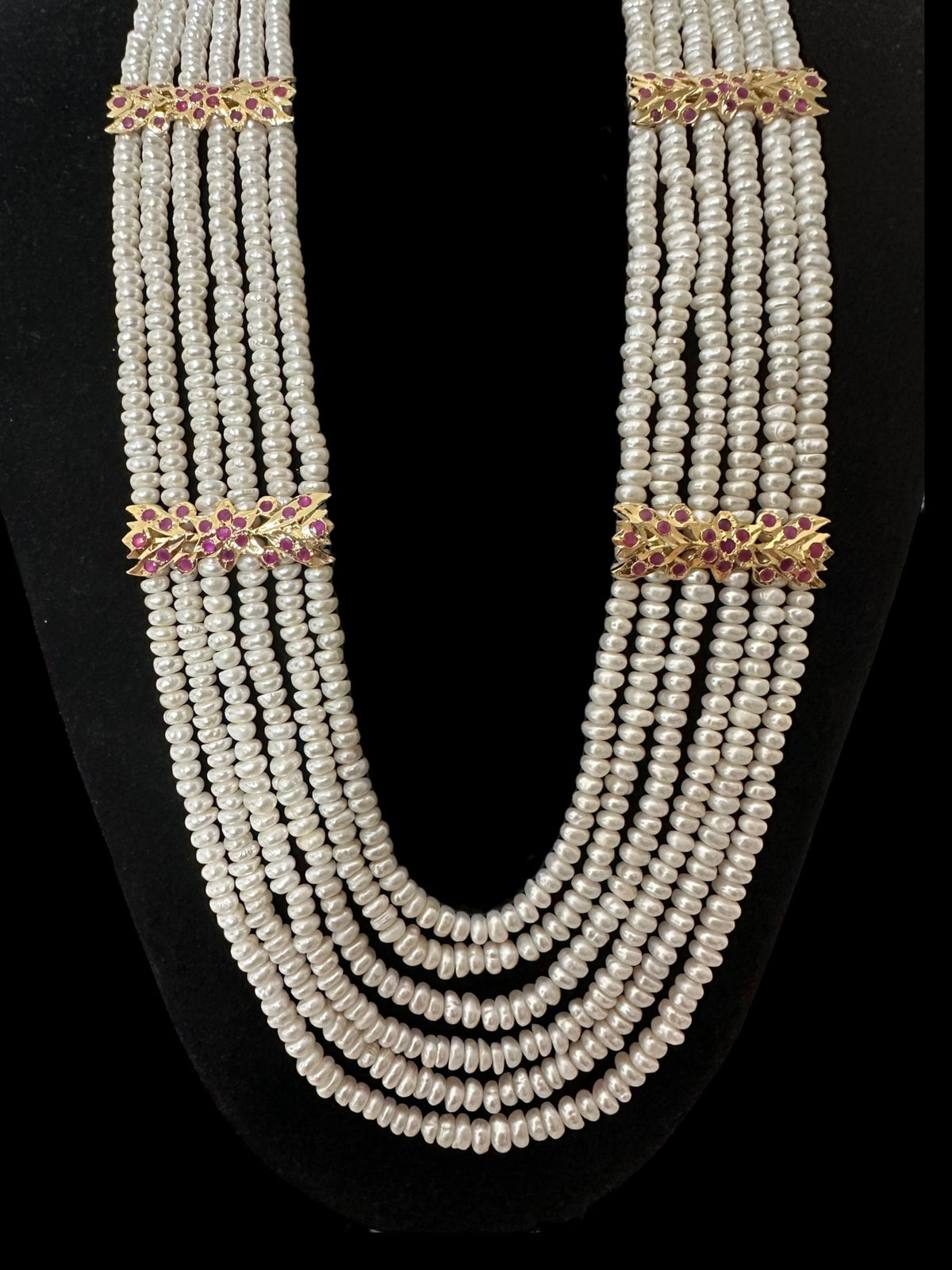 DLN120 Laura fresh water pearls necklace / Rani haar ( SHIPS IN 3 WEEKS )
