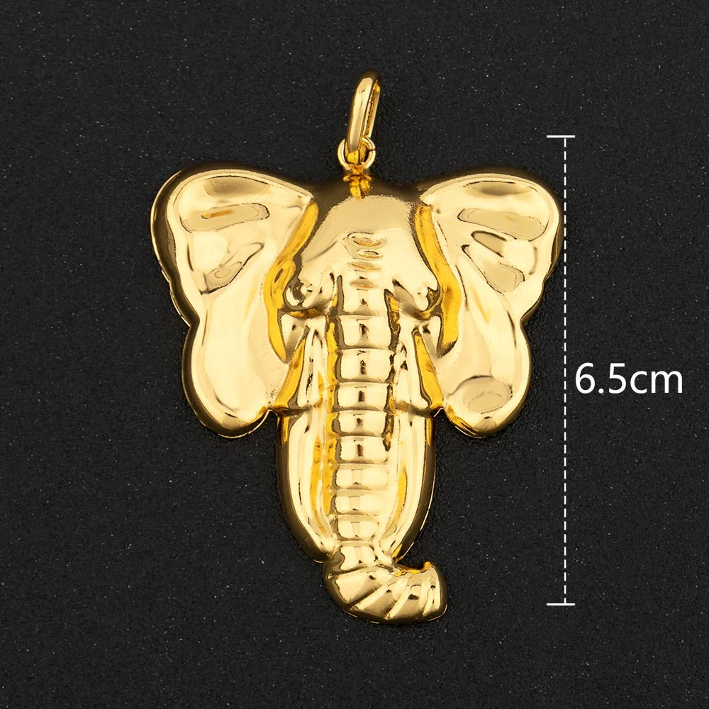 Hip Hop Personality Pendant Gold Color African Map Mermaid Dollar Euro Shape Pendant for Women Men Luxury Copper Chain Jewelry
