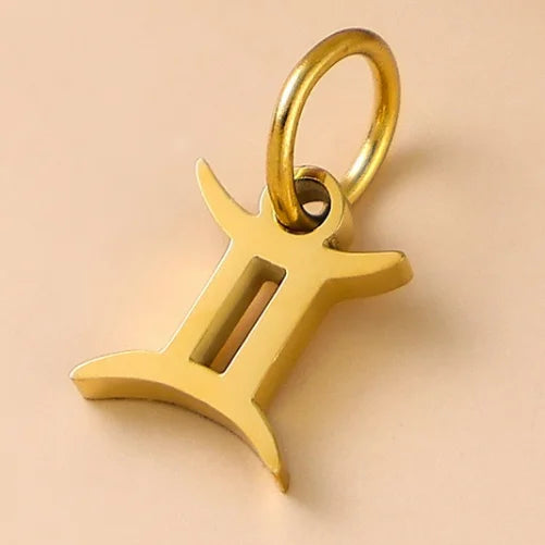 SUNIBI Stainless Steel Star Zodiac Sign 12 Constellation Pendant Accessories for Necklace Women Man Jewelry Gifts Wholesale