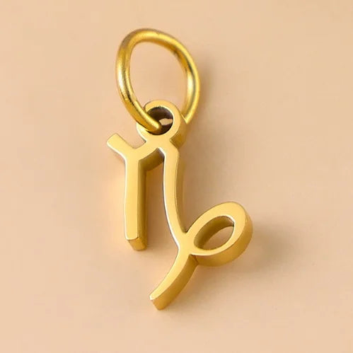 SUNIBI Stainless Steel Star Zodiac Sign 12 Constellation Pendant Accessories for Necklace Women Man Jewelry Gifts Wholesale