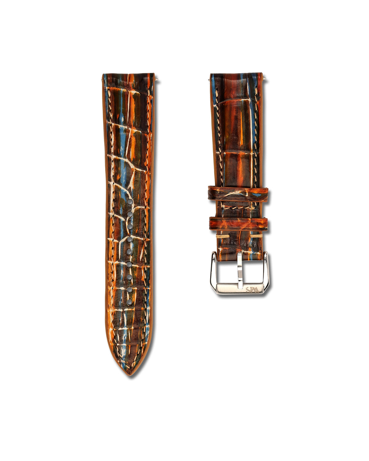 Picasso Patina Alligator Leather Watch Strap 18mm