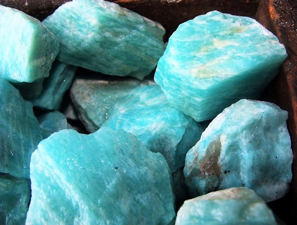 Amazonite Rough Brazilian Natural Raw 1 lb Wholesale Lot