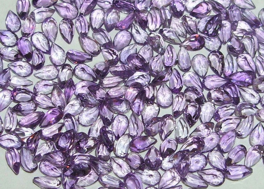Amethyst Pear (Tear Drop) Cut Brazilian Calibrated Sizes