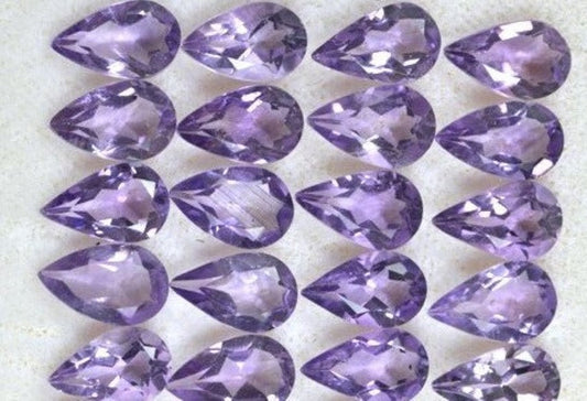 Amethyst Pear (Tear Drop) Cut Brazilian Calibrated Sizes