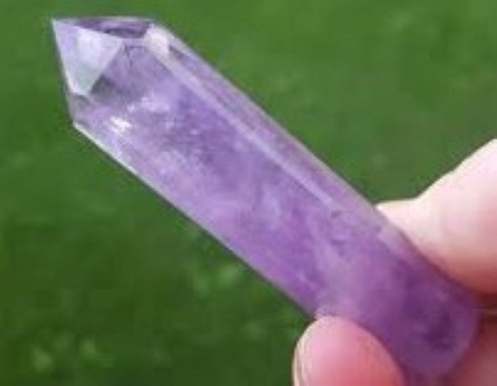 Amethyst Crystal Obelisk Gem Single Terminated Healing Wand