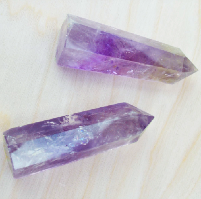 Amethyst Crystal Obelisk Gem Single Terminated Healing Wand