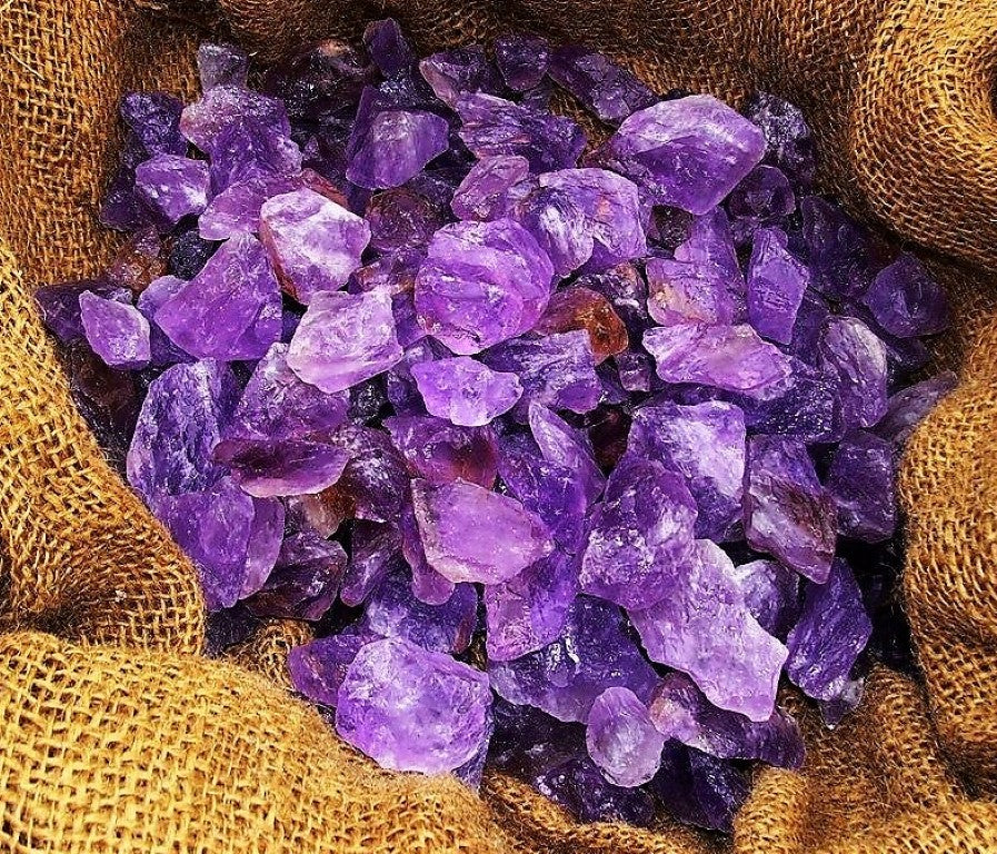 Amethyst Rough Facet Brazil Natural 500 Carats Bulk Lot