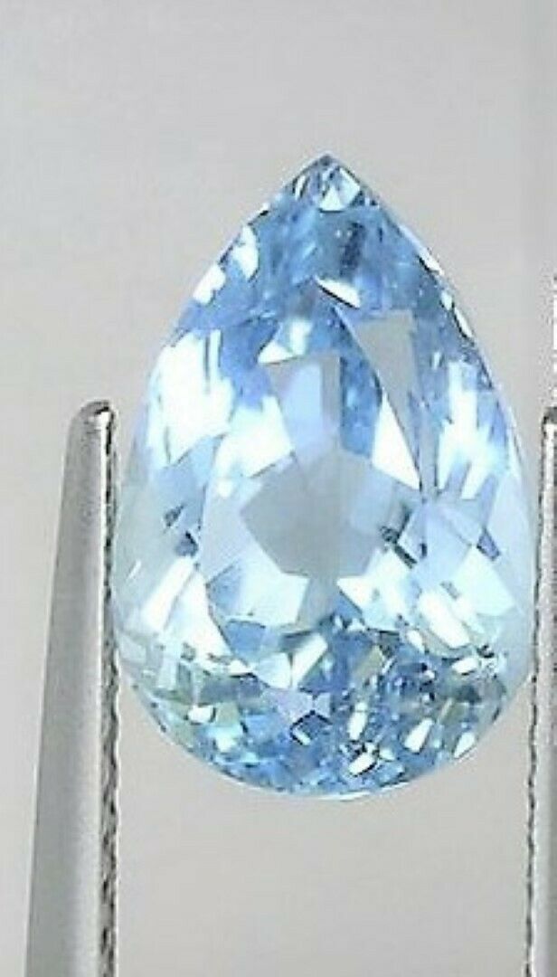 Aquamarine Pear (Tear Drop) Cut 5x3mm 1/3 ct Brazilian
