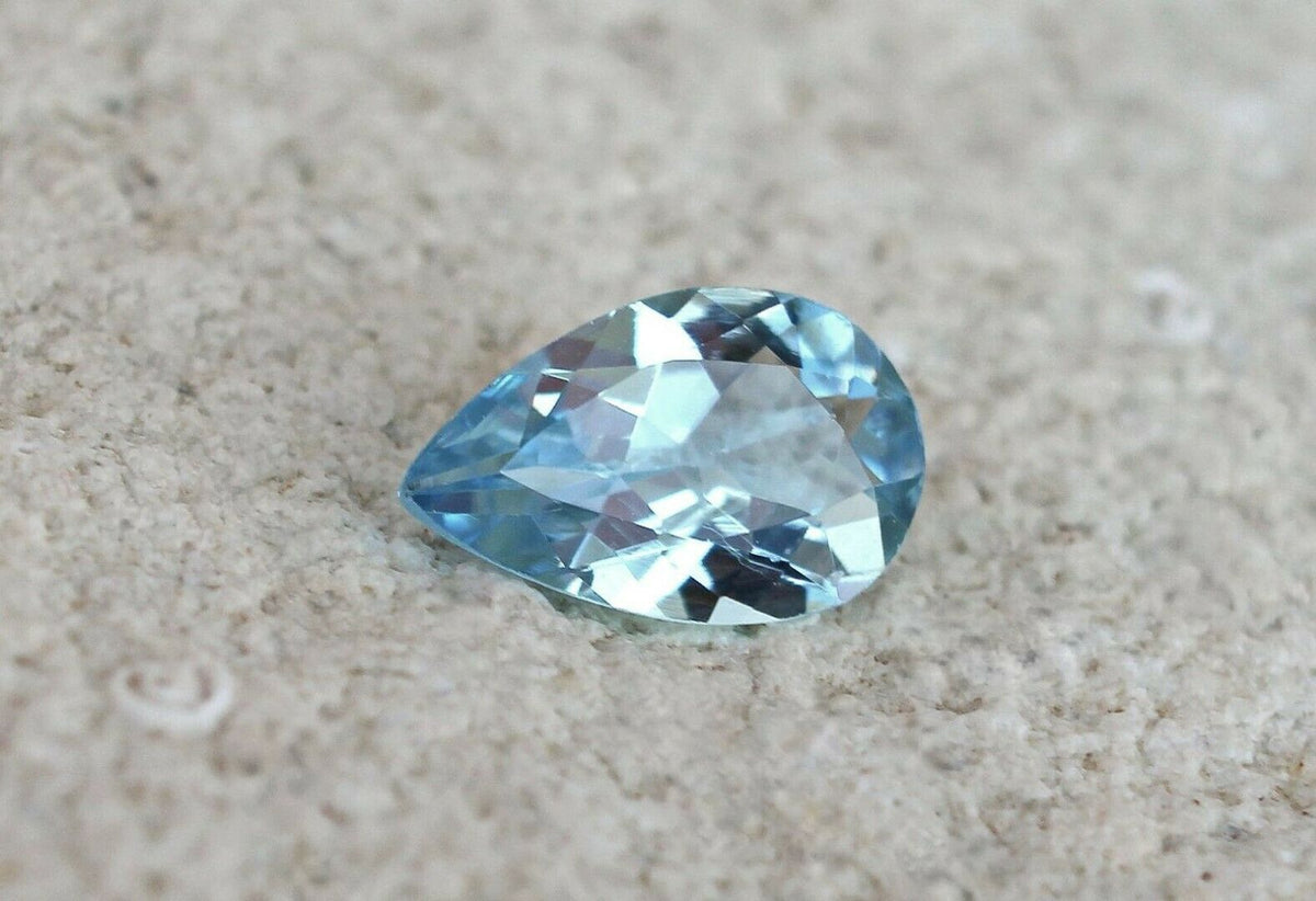 Aquamarine Pear (Tear Drop) Cut 5x3mm 1/3 ct Brazilian