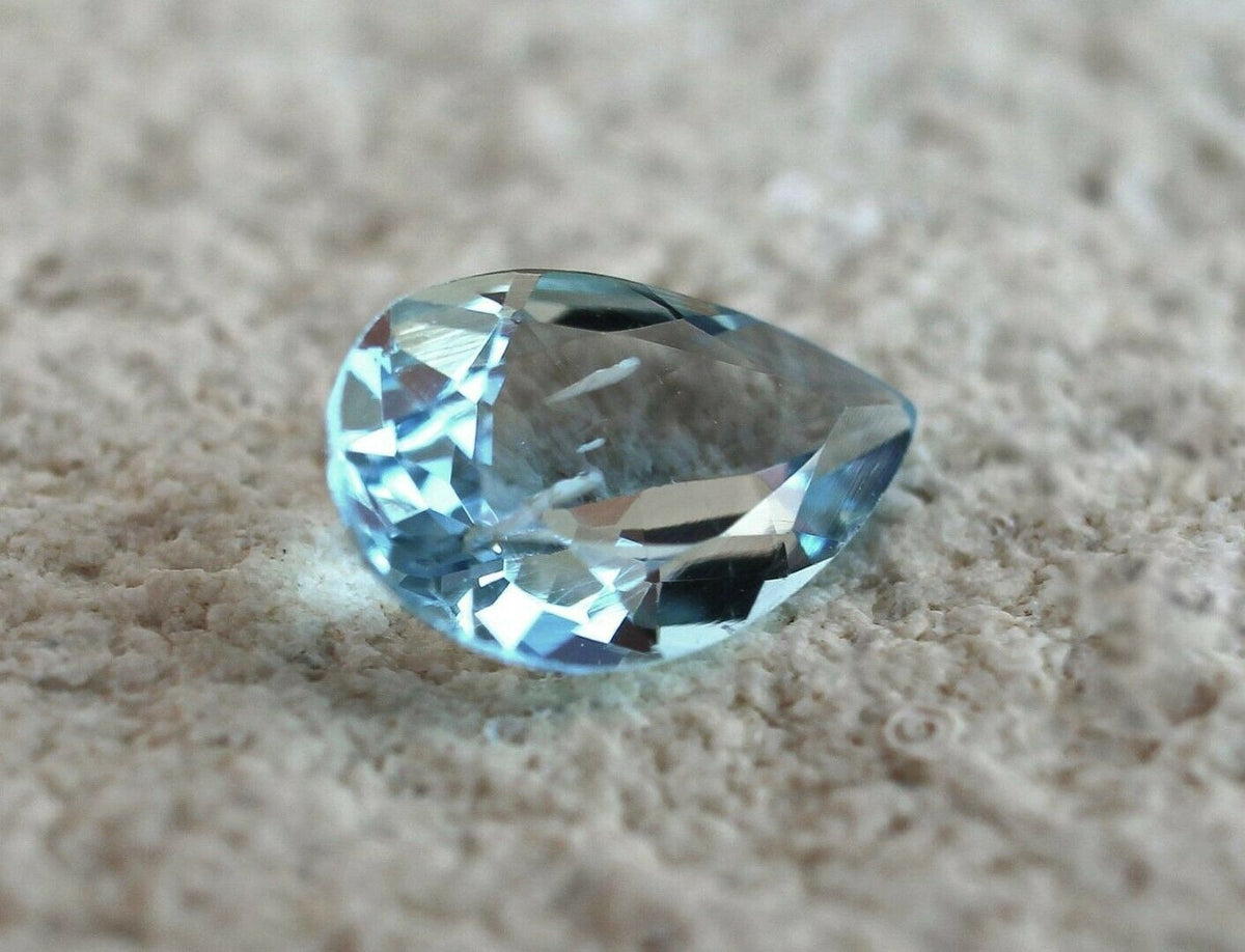 Aquamarine Pear (Tear Drop) Cut 5x3mm 1/3 ct Brazilian