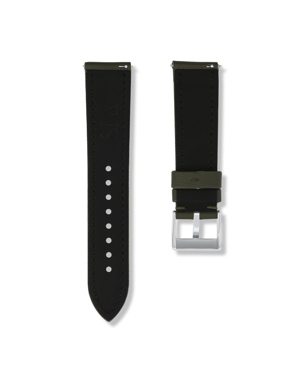 Army Green Sailcloth Strap 23mm