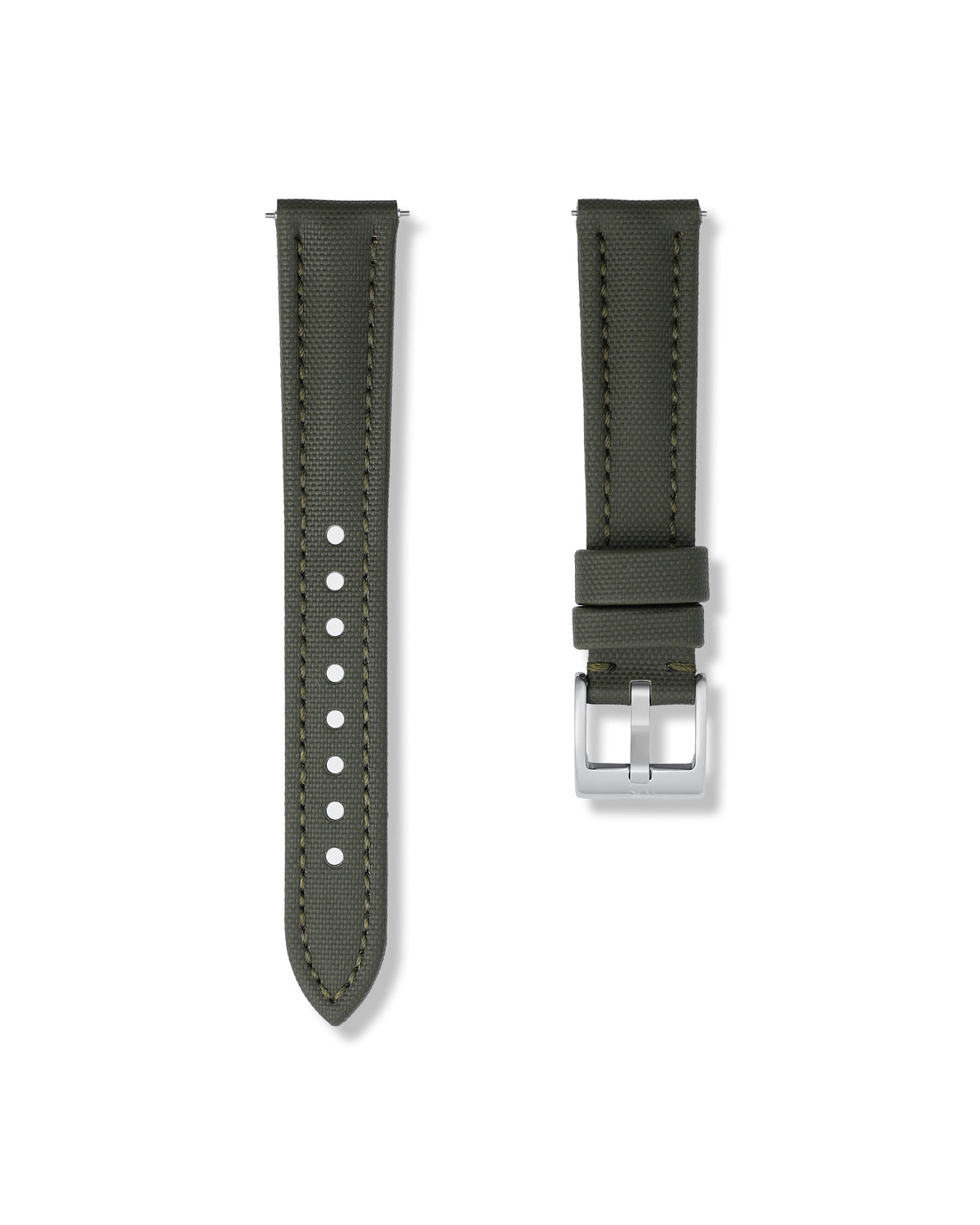 Army Green Sailcloth Strap 18mm