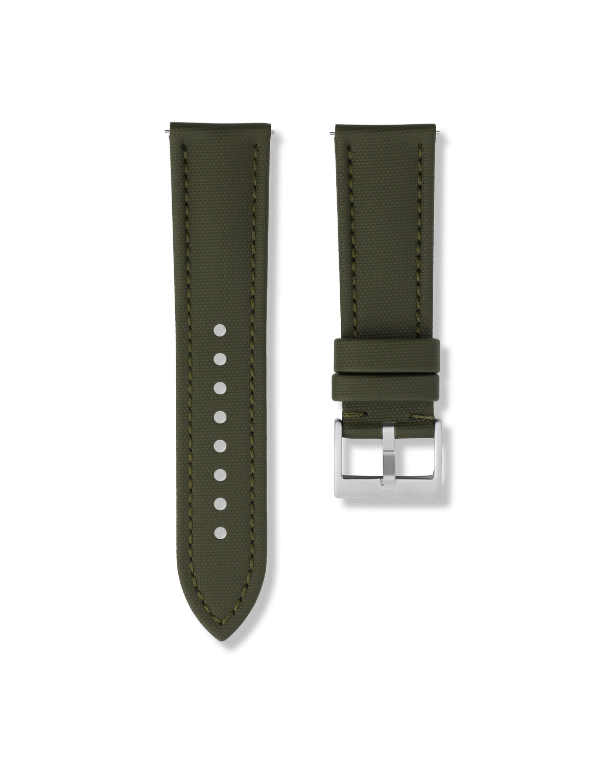 Army Green Sailcloth Strap 24mm