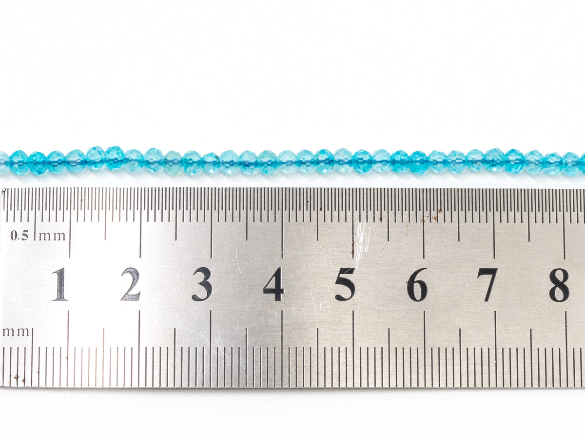 Top Quality Faceted Natural Topaz Rondelle Beads 3x4mm Gemstones Beads, Blue Gemstone, Rondelle Blue Topaz Beads,15.5" Full Strand,SKU#U103