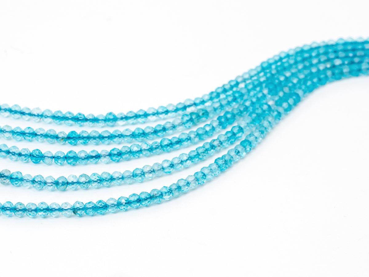 Top Quality Faceted Natural Topaz Rondelle Beads 3x4mm Gemstones Beads, Blue Gemstone, Rondelle Blue Topaz Beads,15.5" Full Strand,SKU#U103