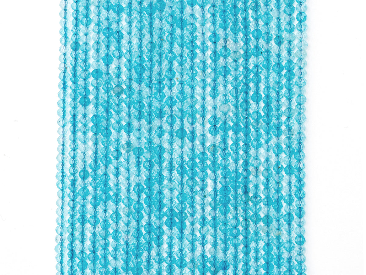 Top Quality Faceted Natural Topaz Rondelle Beads 3x4mm Gemstones Beads, Blue Gemstone, Rondelle Blue Topaz Beads,15.5" Full Strand,SKU#U103