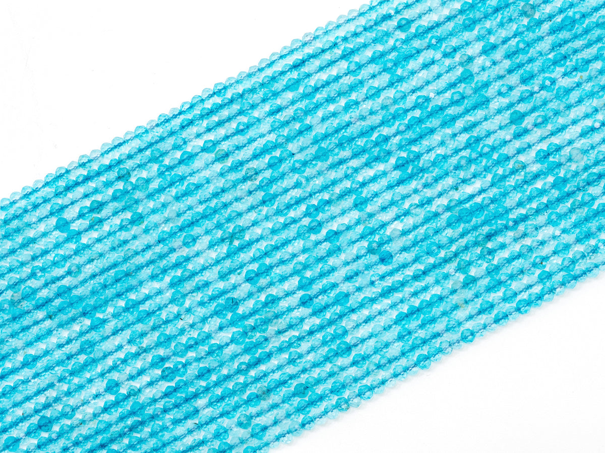 Top Quality Faceted Natural Topaz Rondelle Beads 3x4mm Gemstones Beads, Blue Gemstone, Rondelle Blue Topaz Beads,15.5" Full Strand,SKU#U103