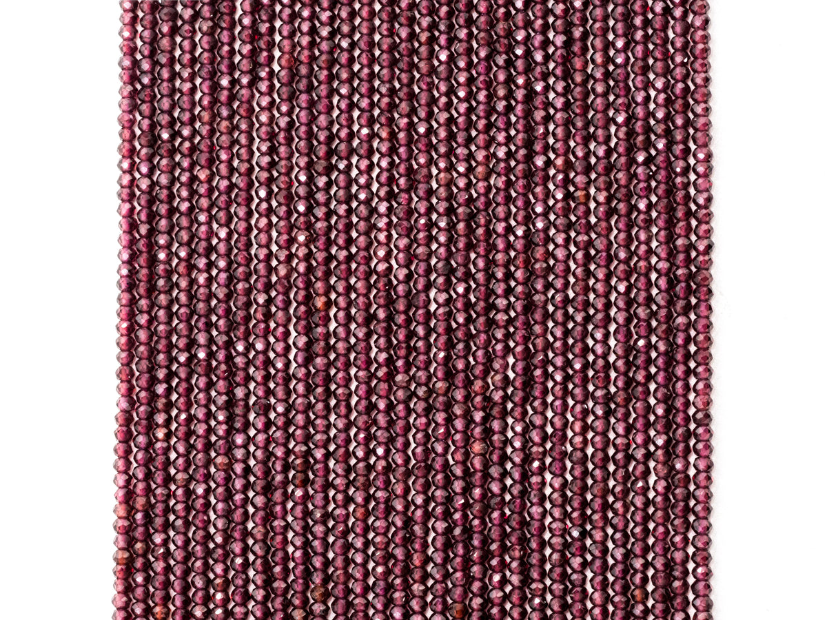 Top Quality Faceted Brazilian Garnet Rondelle Beads, 2x3mm/2x4mm, SKU#U107