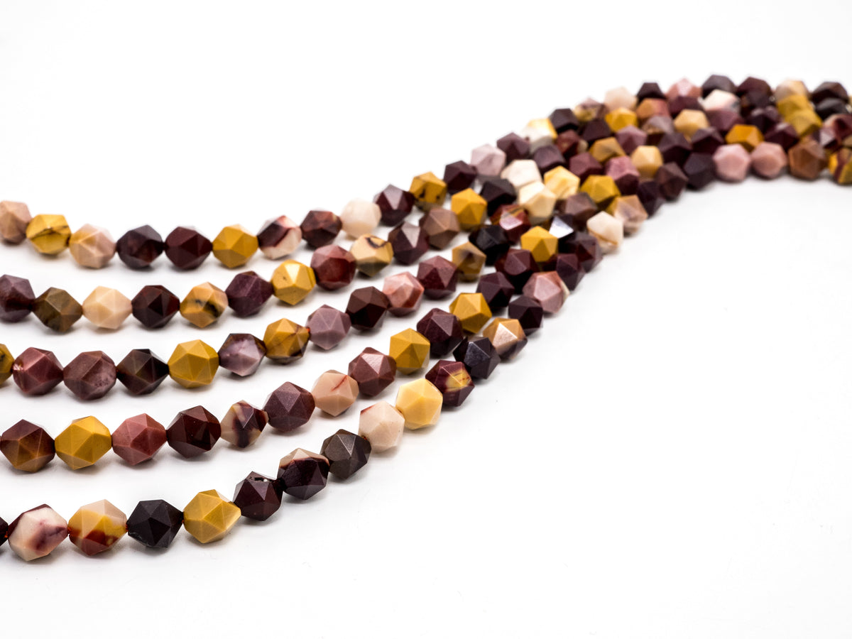 Unique Diamond Cut Quality Natural Mookaite beads, Sku#U134