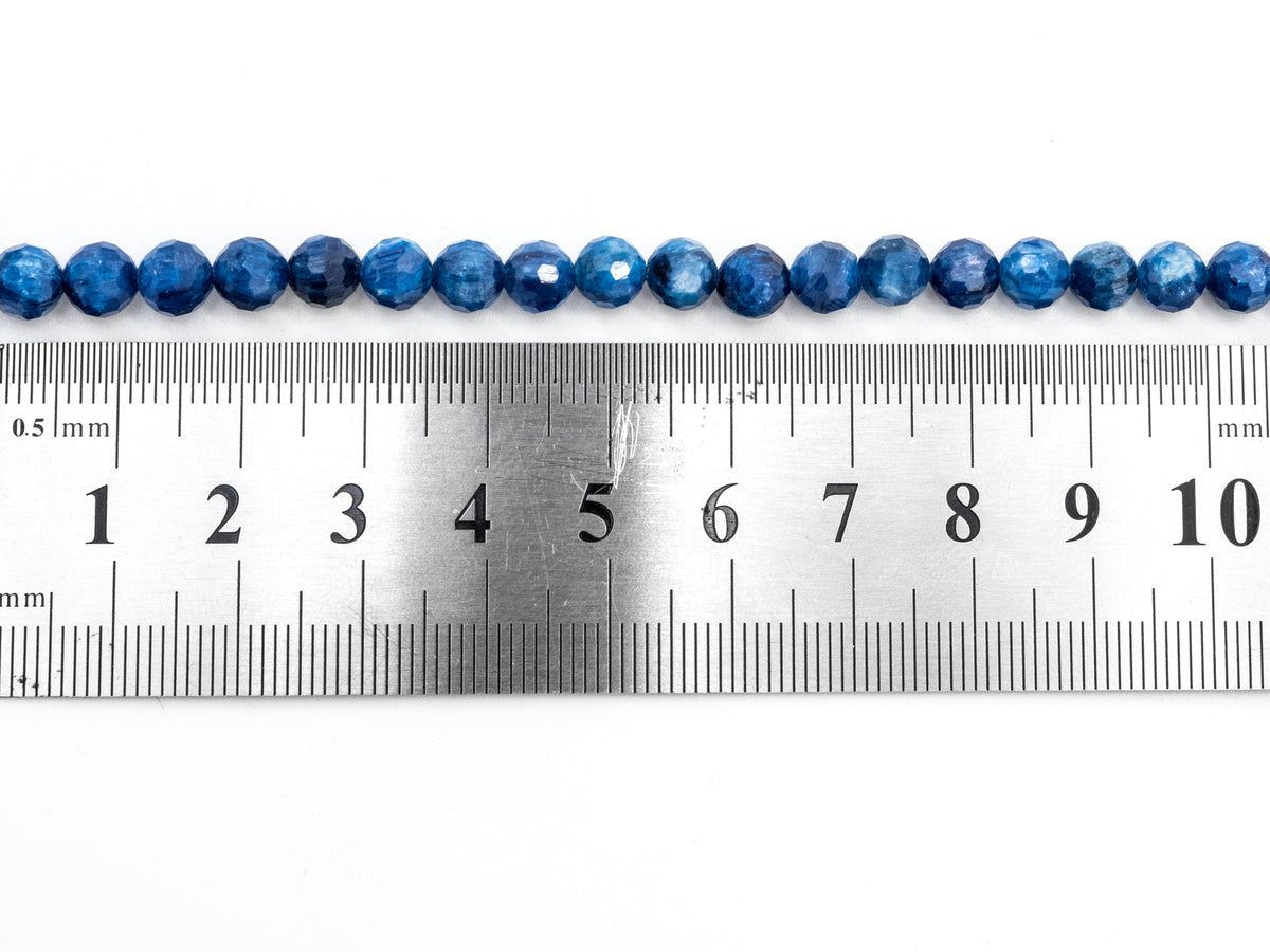 High Quality Natural Kyanite beads, 6mm Faceted Round Blue Gemstone Beads, Sparkle Natural Gemstone Beads 15-16inches strand, SKU#U152