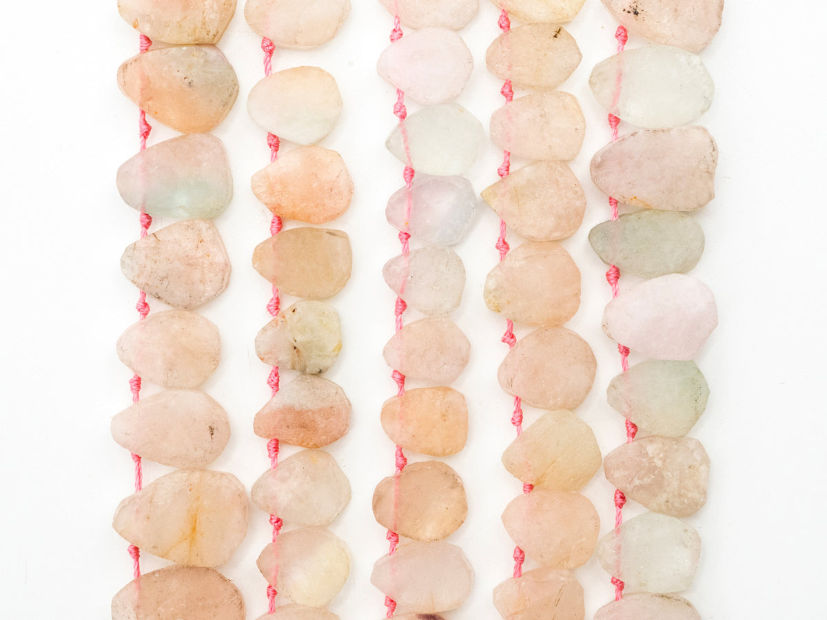 Quality Natural Morganite beads,11-15mmm Teardrop Light Pink Blue Gemstone Beads, 15.5inch strand, SKU#U160