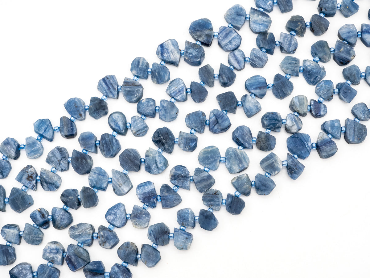 Quality Natural Kyanite beads, 10-14mm irregular Teardrop Top drilled blue Gemstone Beads, 15.5inch strand, SKU#U157