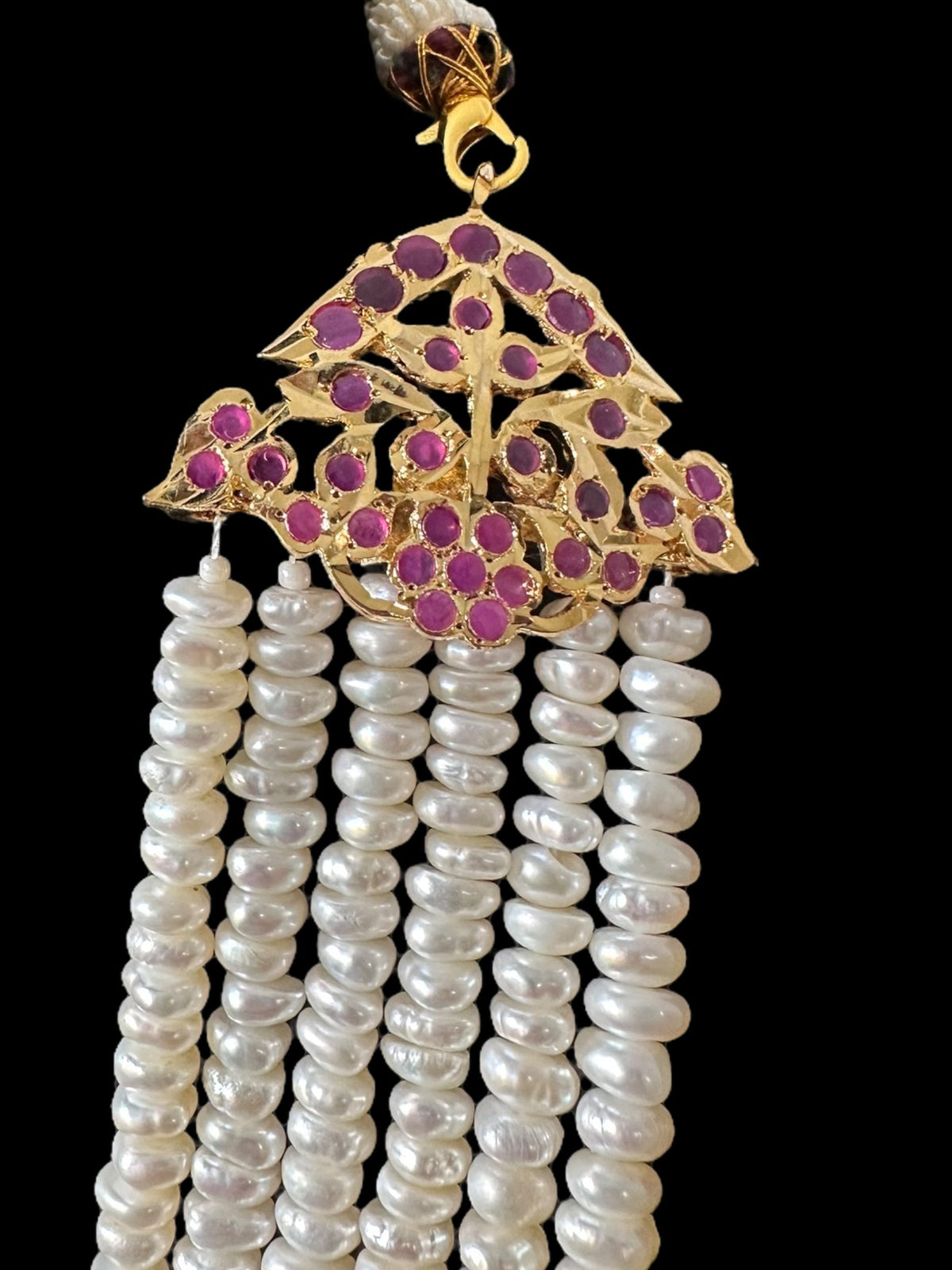 DLN120 Laura fresh water pearls necklace / Rani haar ( SHIPS IN 3 WEEKS )