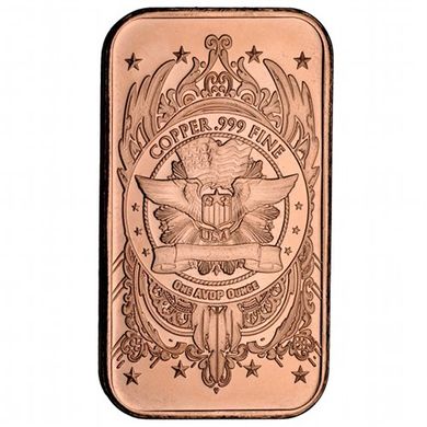 1 oz Copper Bar - Statue Of Liberty