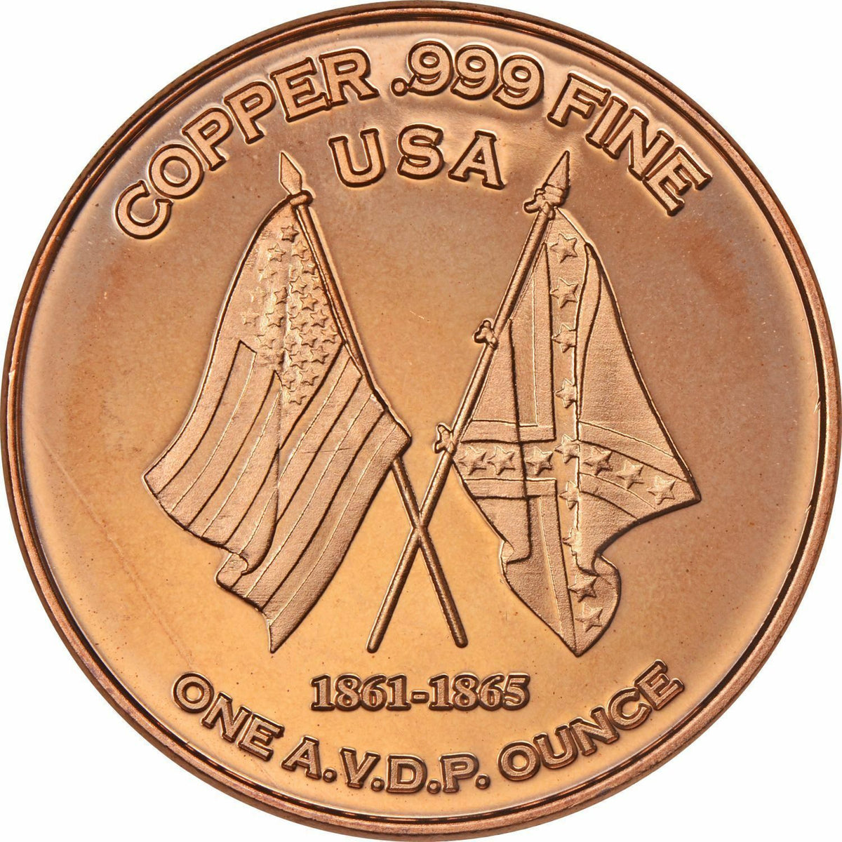 1 oz Copper Round - Battle of Vicksburg