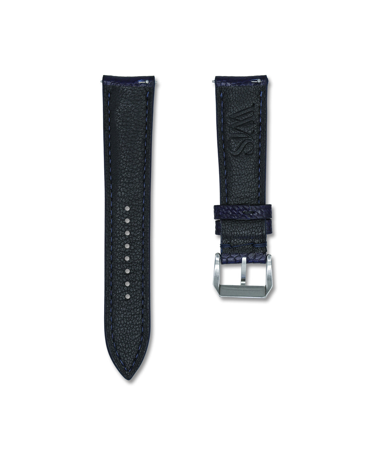 Midnight Blue Bespoke Ostrich Shin Leather Watch Strap 24mm