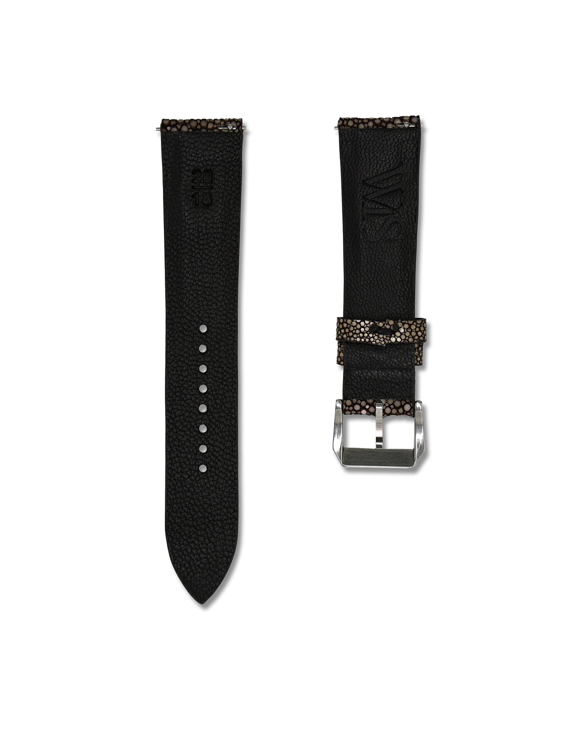 Brown Bespoke Stingray Leather Watch Strap 22mm