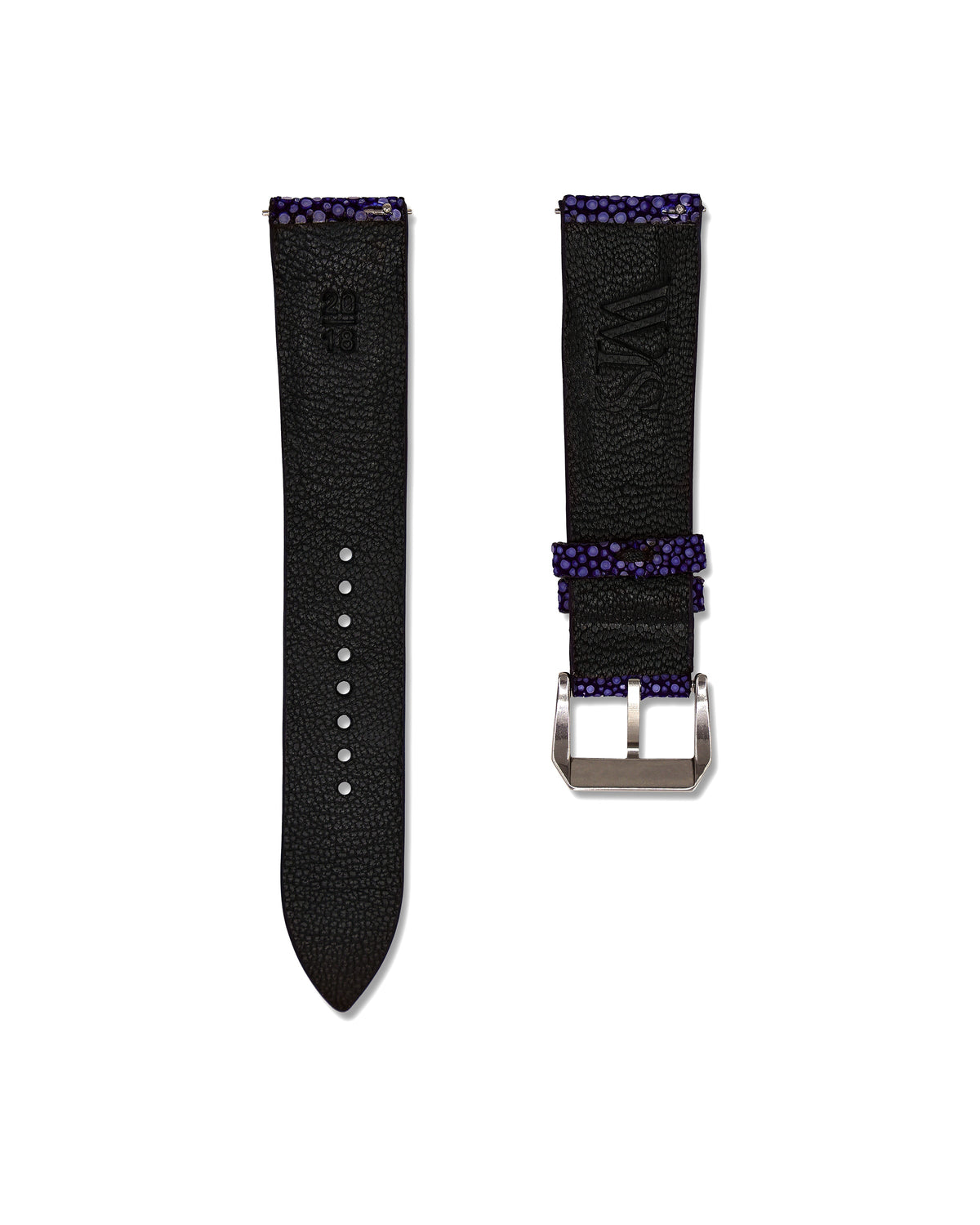 Purple Bespoke Stingray Leather Watch Strap 20mm