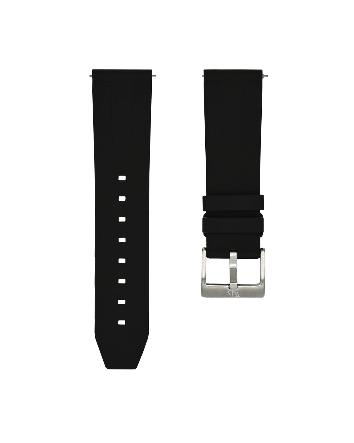 Tuxedo Black Quick Release Rubber Strap 23mm