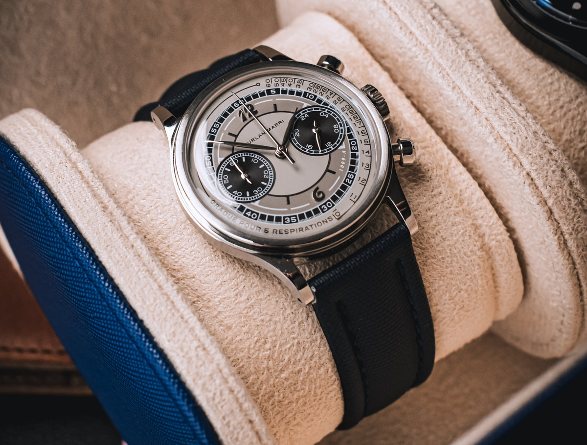 Tuxedo Black Sailcloth Strap 22mm