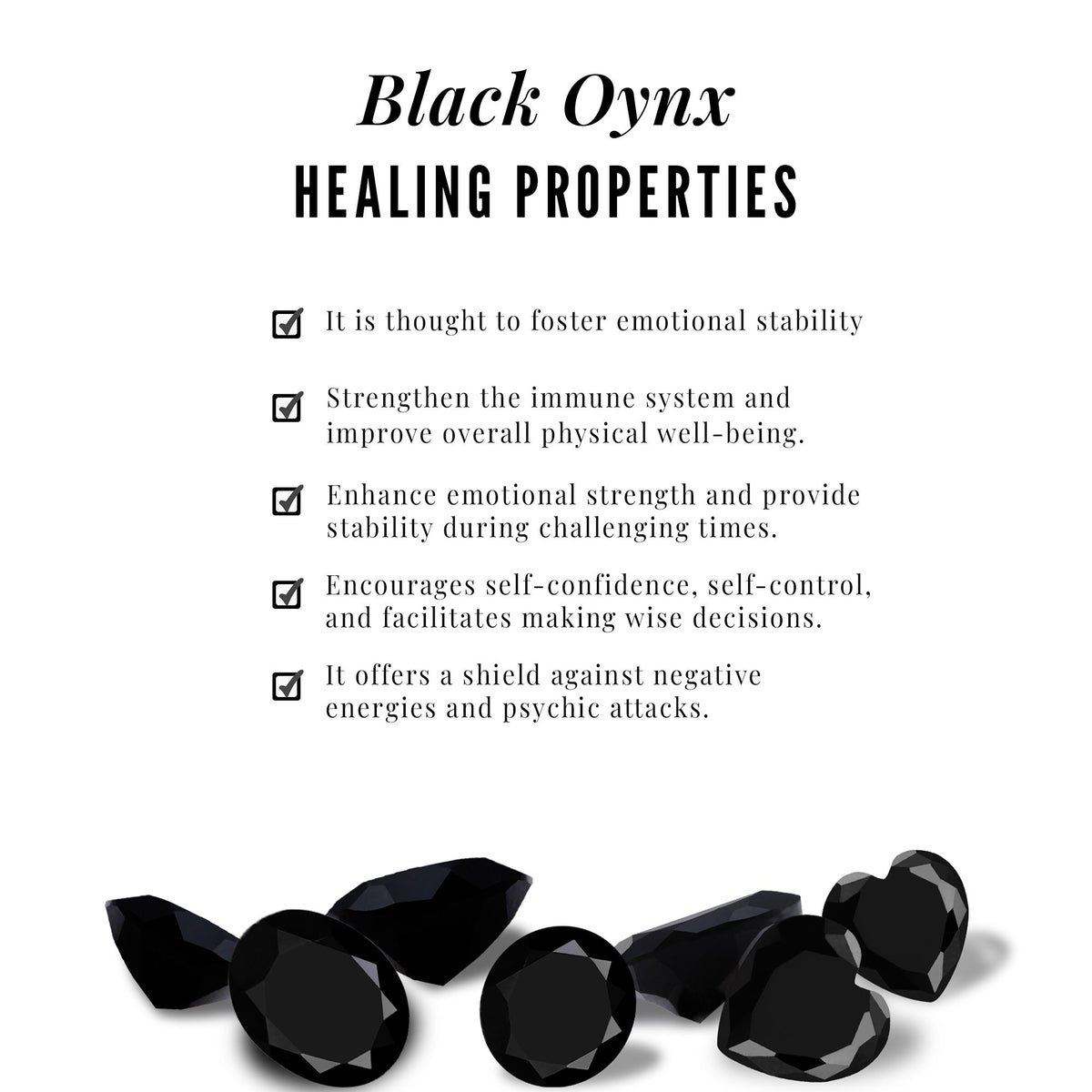 0.5 Carat Black Onyx and Moissanite Statement Wedding Ring Set