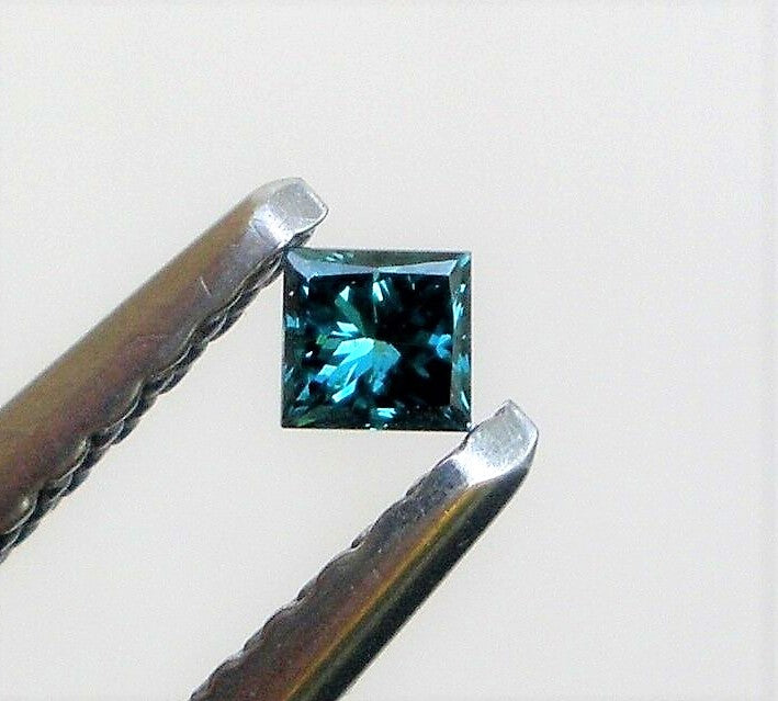 Blue Diamond Princess Cut Indian 2mm Micro Sized