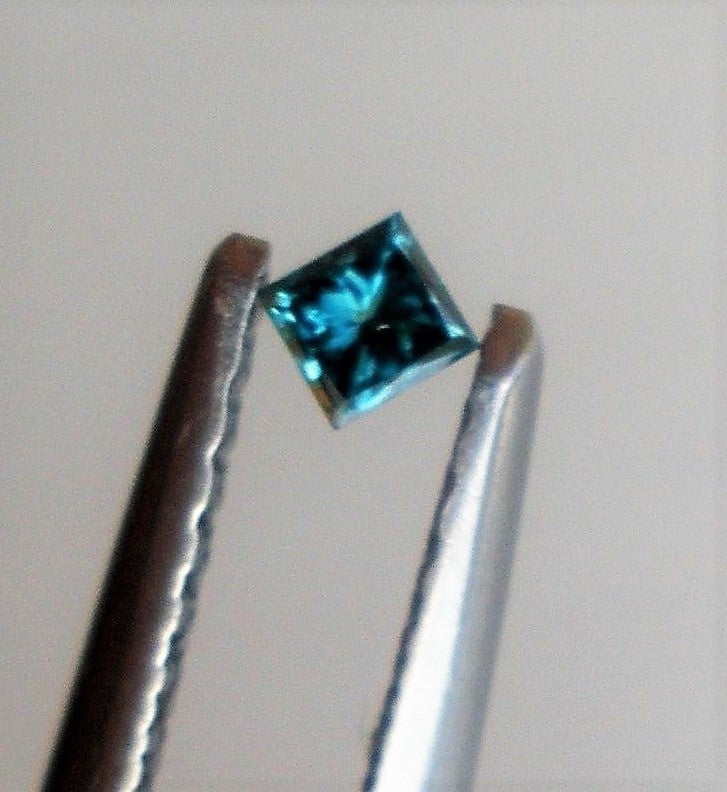 Blue Diamond Princess Cut Indian 2mm Micro Sized
