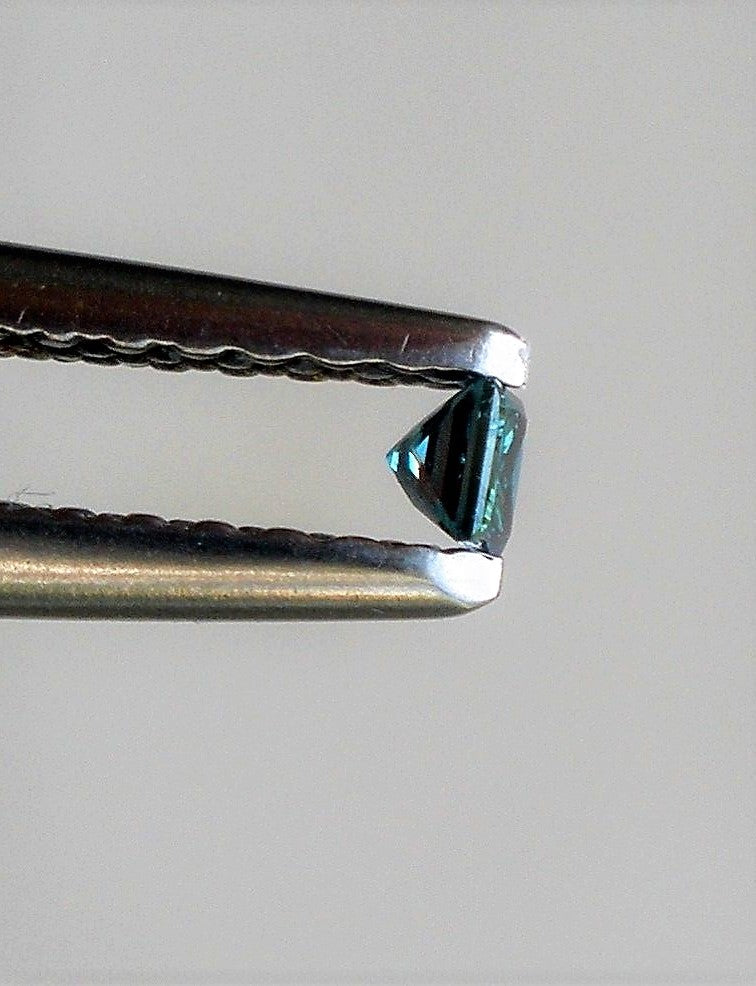 Blue Diamond Princess Cut Vivid Indian 3mm Micro Sized (3mm x 3mm)