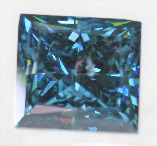 Blue Diamond Princess Cut Vivid Indian 3mm Micro Sized (3mm x 3mm)