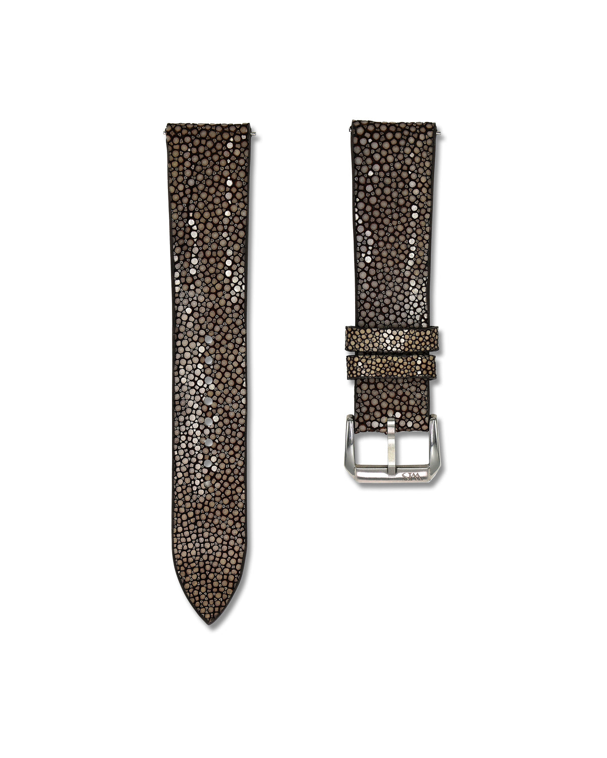 Brown Bespoke Stingray Leather Watch Strap 20mm