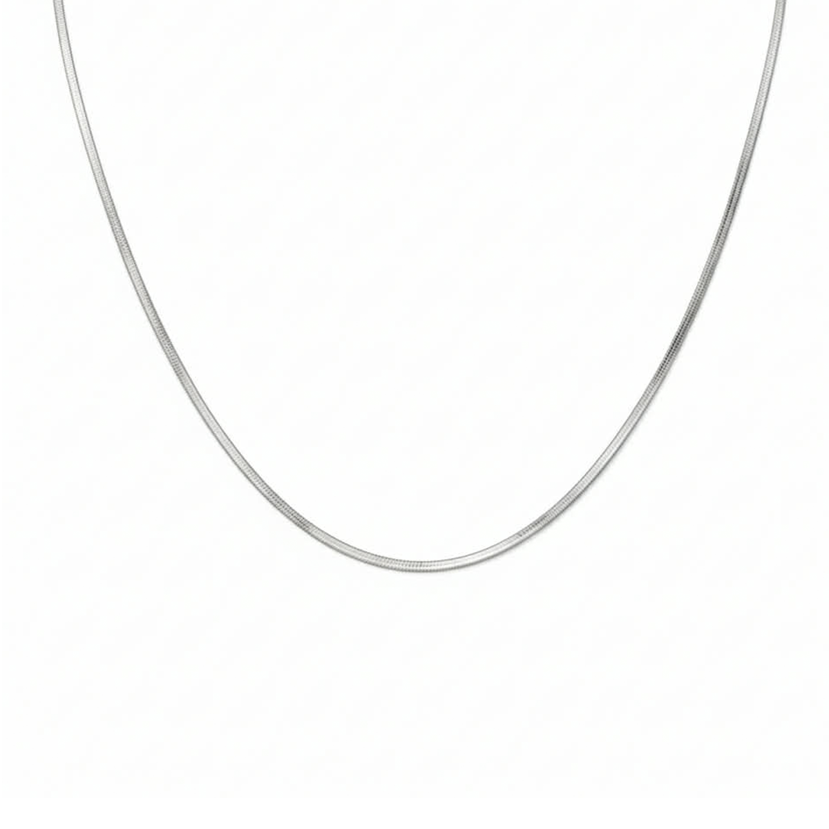 C002W B.Tiff Herringbone Chain Necklace/ 2mm